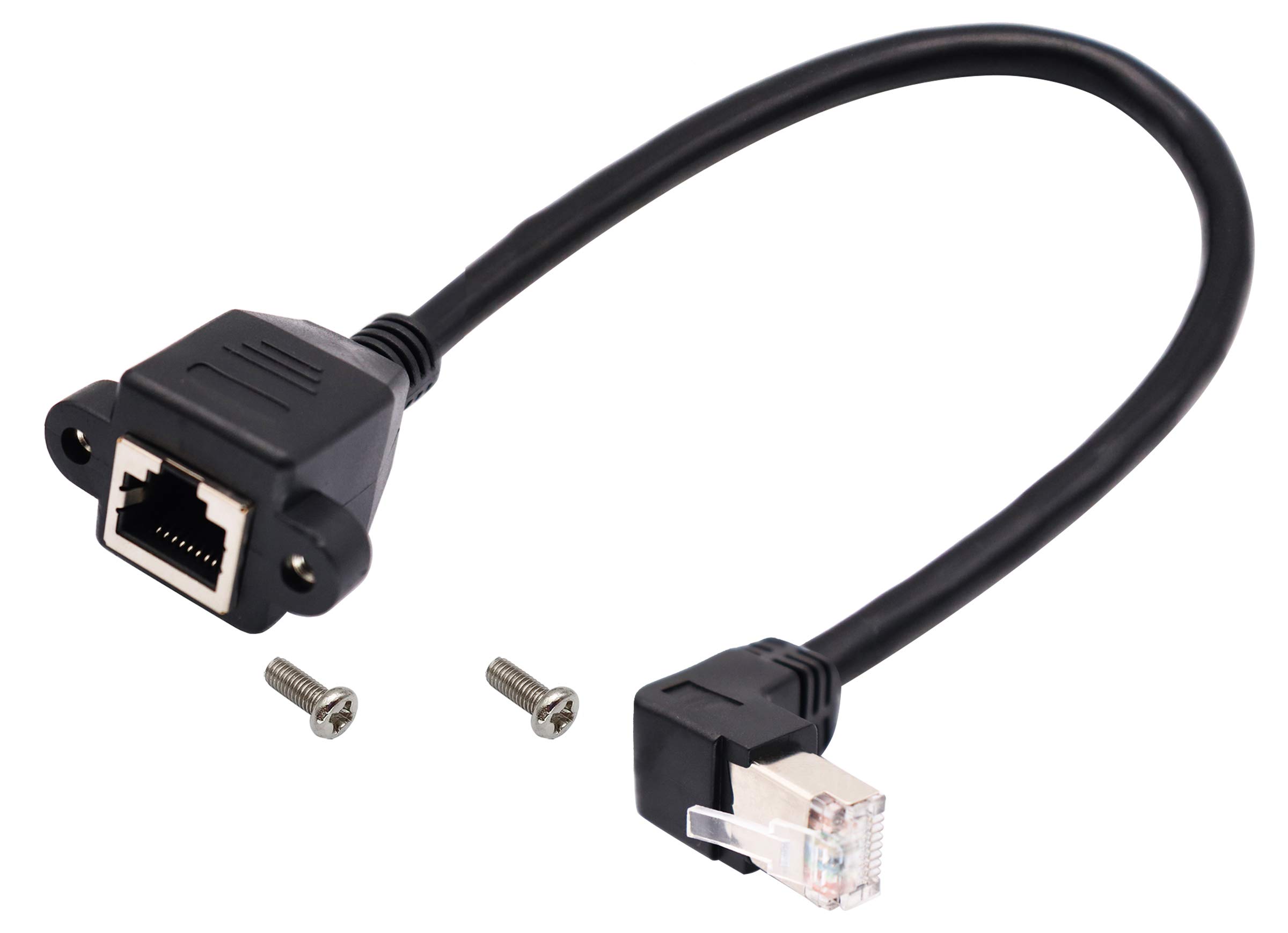 aco様一枚 AAOTOKK Cat 6 Ethernet Cable 90 Degree UP (Upward) Angle RJ45 Male